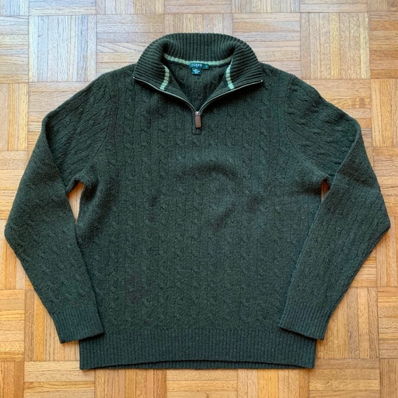 J. Crew Other - J. Crew Men's Brown Green Zip Pullover Sweater, L